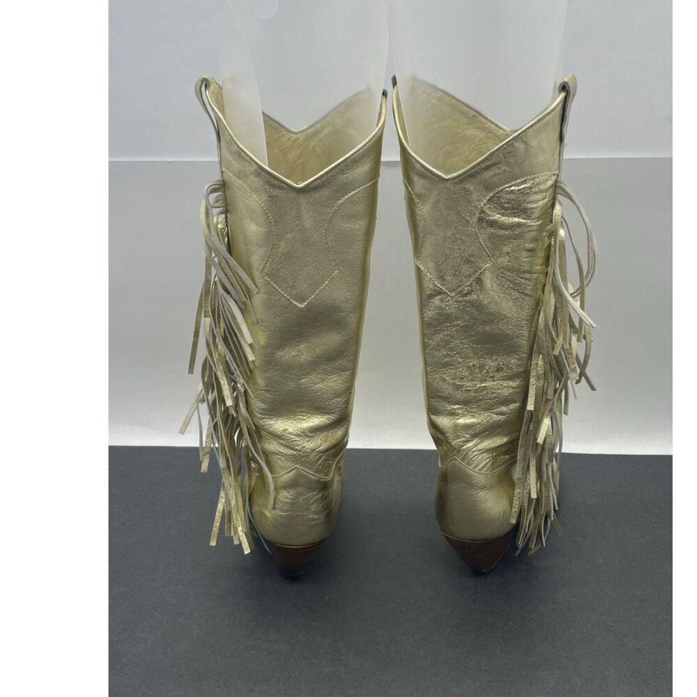 Lenni Women's Gold and Cream Boots - Picture 3 of 7